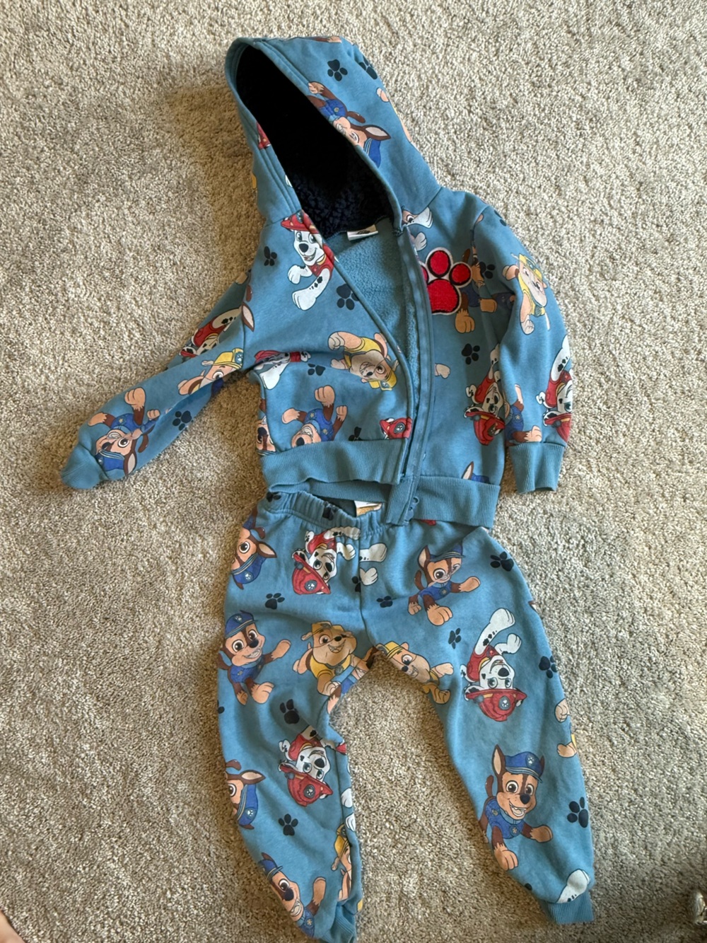Paw Patrol Blue Character Print One-Piece Footie